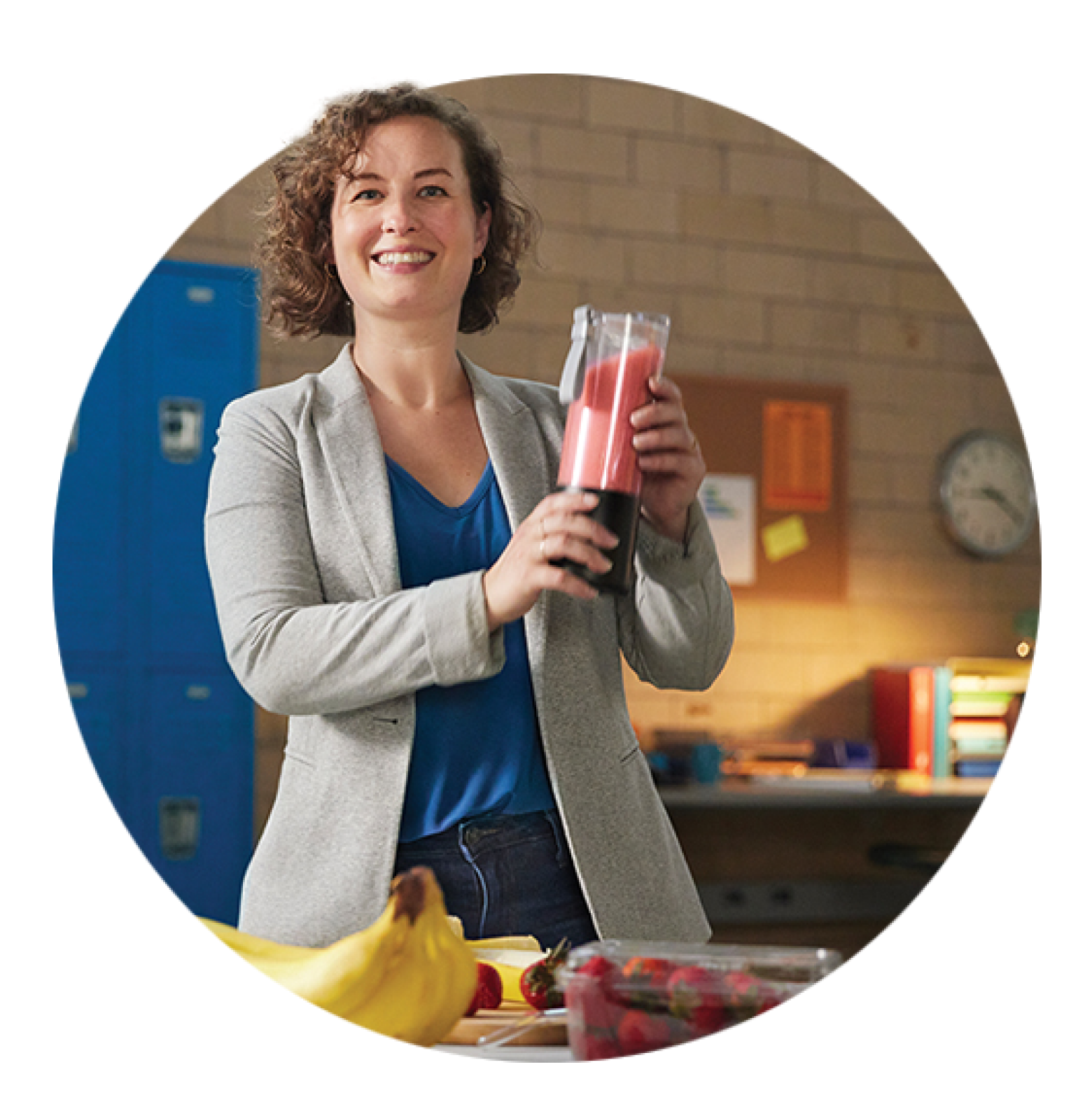 women making a smoothie