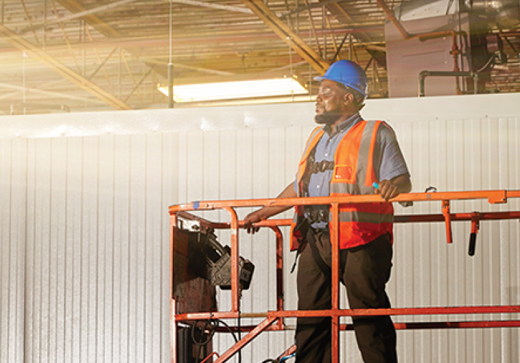 man working in a warehouse